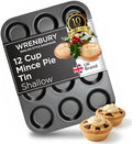 Wrenbury Pro 12 Cup Mince Pie Tin – Carbon Steel Mincemeat Baking Tray