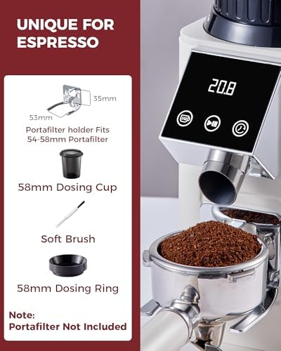 Tuni G1 Conical Burr Coffee Grinder, Ivory
