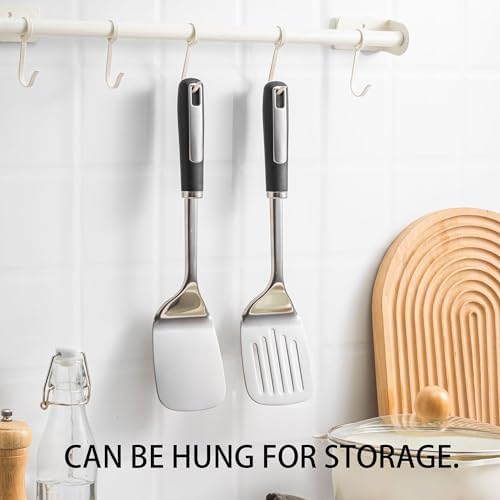 Stainless Steel Spatula Set,Metal Spatulas for Cooking 2-Piece