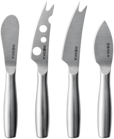 BOSKA Cheese Knife Set Mini Copenhagen, 4 Stainless Steel Knives