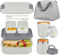 Large Bento Lunch Box Set with 10.5oz Soup Thermo and Lunch Bag
