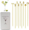 Metal Martini Cocktail Picks Gold, Skewers for Olive 4.2 in to