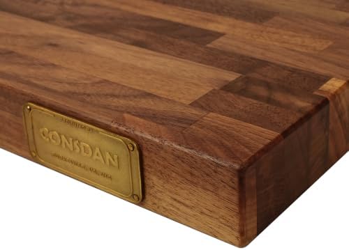 CONSDAN Walnut Butcher Block Countertop, 18" x 25" x 1.5"