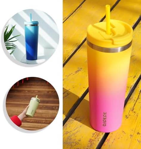 BJPKPK 26 oz Coffee Tumbler with Straw, Insulated Stainless Steel Cup