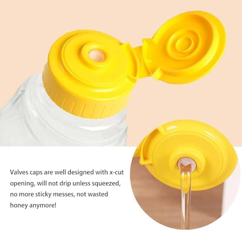2 Pack Empty Plastic Honey Bottles with Funnel, 180ml Squeeze Honey