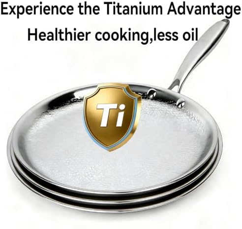 Titanium Hammered Pan, No Coating Nonstick Crepe Pan, Multifunctional