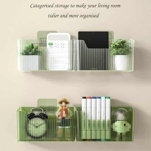 Lae Nuvole Adhesive Cabinet Door Organizer, 2 Pack, Clear