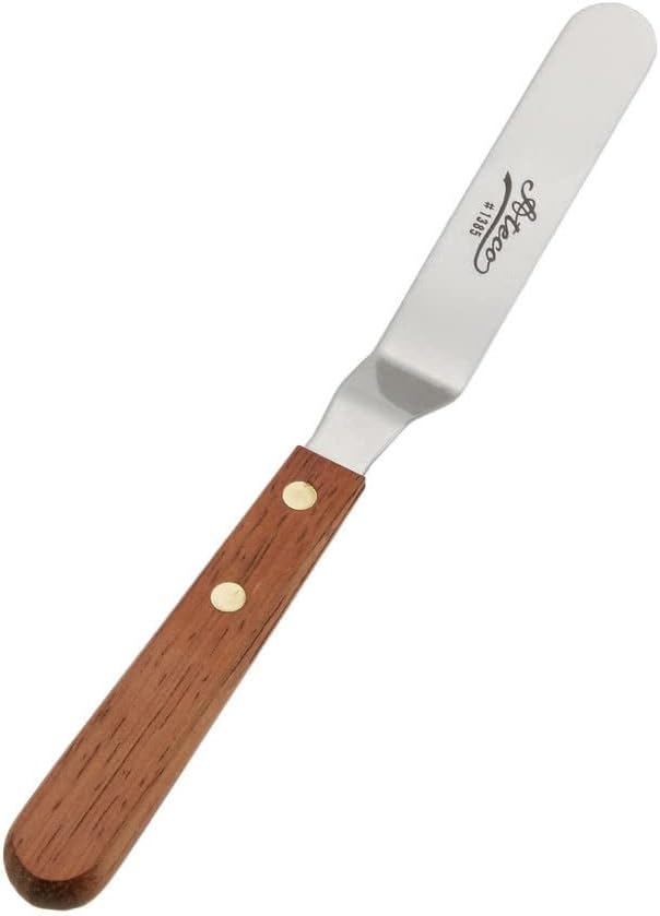 Ateco 1385 Offset Spatula with 4.5-Inch Stainless Steel Blade, Wood Handle - Image 3