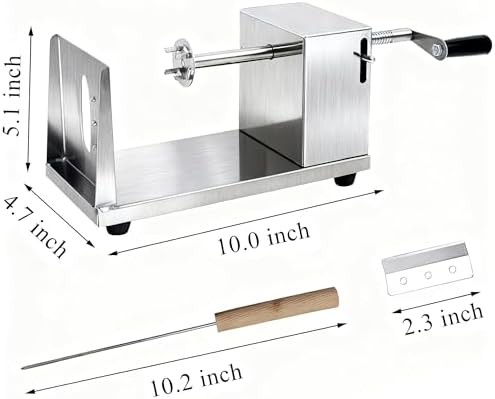 Potato Spiral Cutter, Manual Stainless Steel