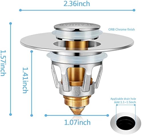 2Pcs Bathroom Sink Stoppers,Pop Up Drain Stopper for Bathroom