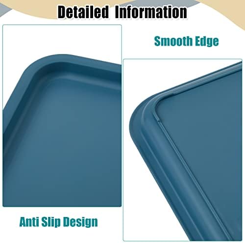 Mumufy 24 Pcs Plastic Fast Food Trays Bulk Colorful Restaurant Serving