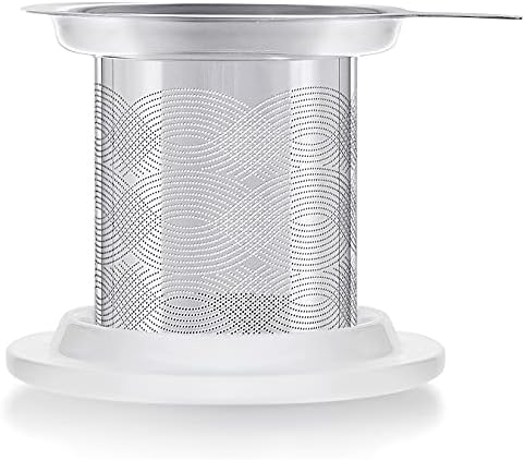 Teabloom Stainless Steel Loose Leaf Tea Infuser with Porcelain