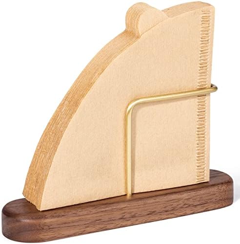 Walnut & Brass Cone Coffee Filter Holder for V60 Size 01 & 02