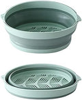 2-in-1 Creative Collapsible Silicone Large Colander Bowl Washing