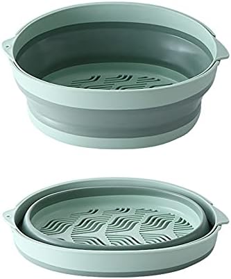 2-in-1 Creative Collapsible Silicone Large Colander Bowl Washing