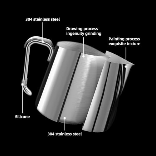 Bincoo Espresso Milk Frothing Pitcher Stainless Steel 20oz/600ML