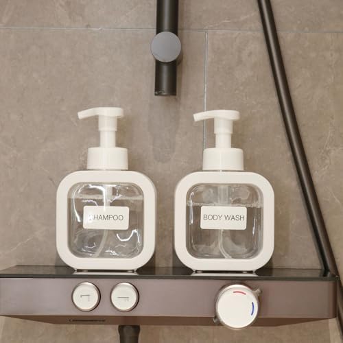Foaming Soap Dispenser, 2 Pack 300ml (10oz) Plastic Refillable Foaming