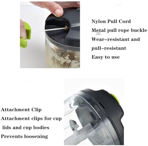 Hand Pull String Garlic Mincer Onion Cutter, Portable, Manual Food