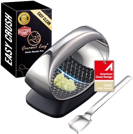 Gourmet Easy Stainless Steel Garlic Press Rocker
