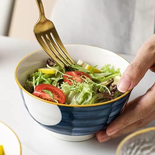 Chicken Salad Bowl Ceramic Bowl Household 10 Sets Creative Rice Bowl