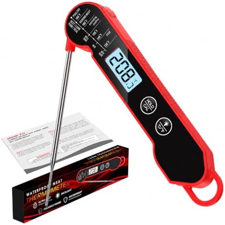 Instant Read Digital Meat Thermometer, IP67 Waterproof
