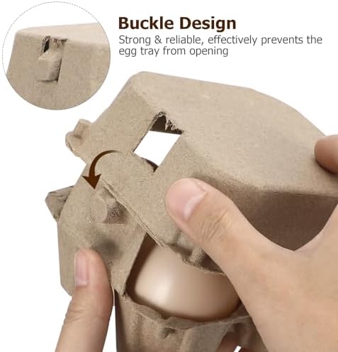 Garneck 10Pcs Egg Carton, Reusable Stackable Tray