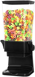 Cereal Dispenser Countertop Dual Dry Food Dispenser (Black,1PC)