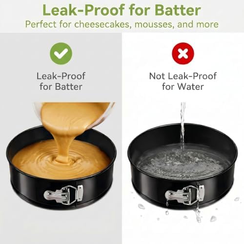 4mm Springform Pan Set of 3 Non-stick Leakproof Round Can Pans 6" 8"