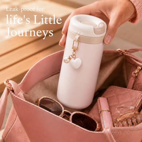 Ceramic Lined Travel Coffee Mug For Women, 15 oz Insulated Coffee