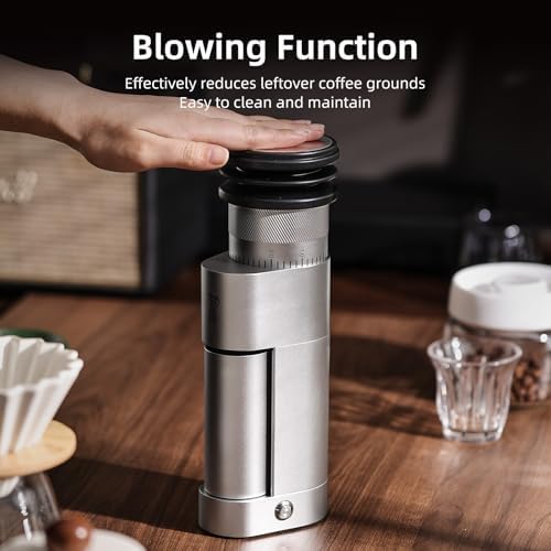 Electric Espresso Burr Coffee Grinder, One-Touch