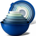 Zulay Kitchen 12 Piece Plastic Mixing Bowls with Lids Set - Leak-Proof