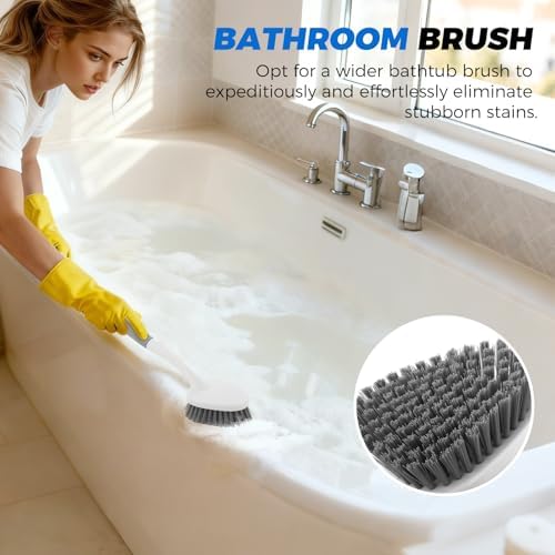 3 Pack Heavy Duty Scrub Brush Set with Scraper Head