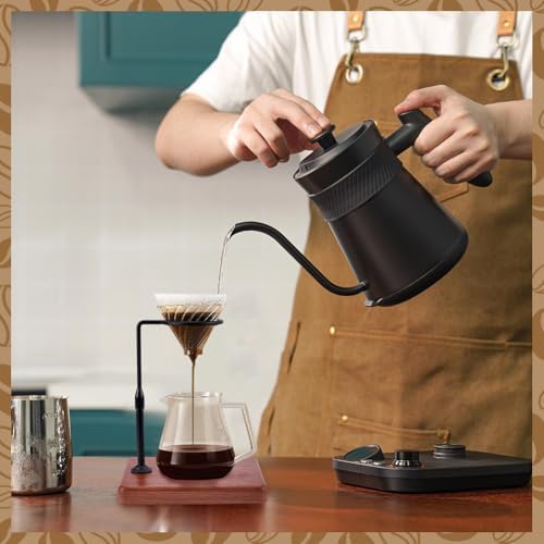 FINGERINSPIRE Adjustable Coffee Stand 8.66x6.3x9inch Black Alloy Pour
