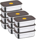 10 Pack Stainless Steel Food Storage Containers with Airtight