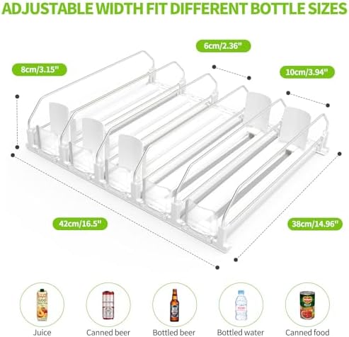 Coanto Drink Organizer for Fridge, 3 Row & 5 Row