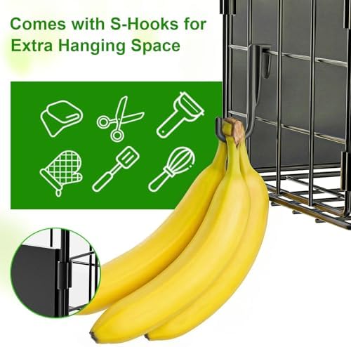 2 Pack Magnetic Basket for Fridge, Large Metal
