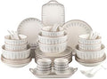 Ceramic Dinnerware Set, Series Kavara Ⅱ, (Blue Stripes)