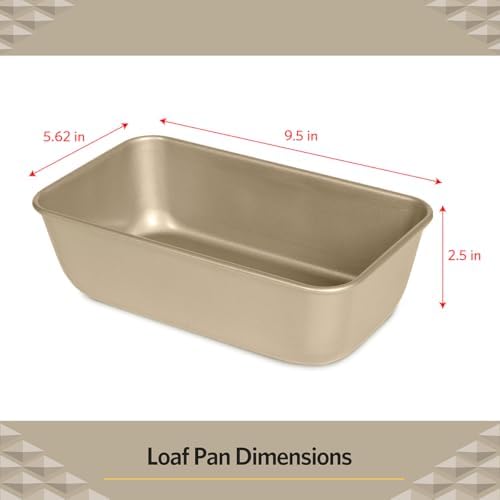 Glad Loaf Baking Pan Nonstick - Heavy Duty Metal Bakeware for Bread