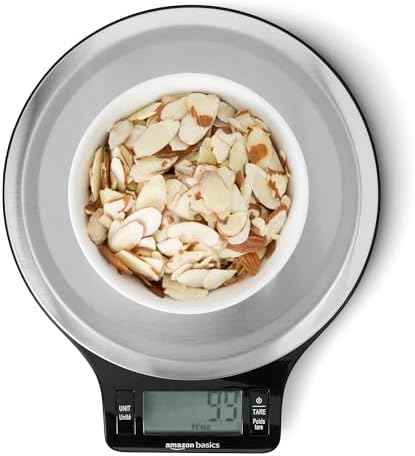 Amazon Basics Digital Kitchen Scale with LCD Display, Tare Function