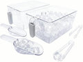 2 Set Freezer Ice Bins with Scoop and Tongs