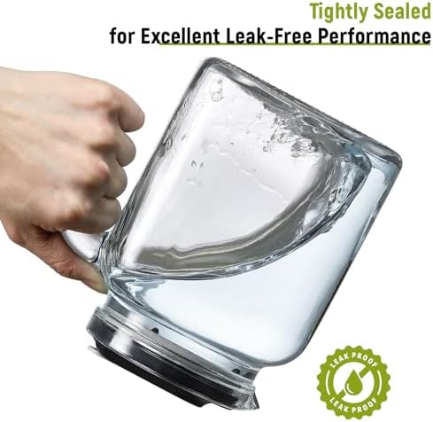 68 Oz Seal Pitcher With Lid and Spout, Large Iced Tea Pitcher for