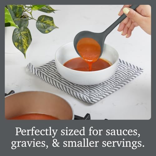 Tovolo Flex Core Silicone Ladle, Charcoal Gray