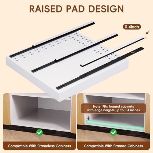 Pull Out Cabinet Organizer, 21"Deep Slide Out Drawers for Kitchen