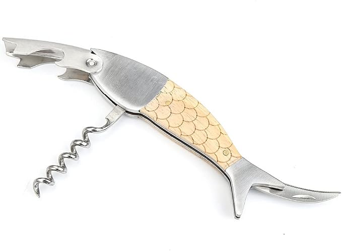 Unique Fish Corkscrew, Professional Waiters Corkscrew Wine Key Bottle Opener - Image 3
