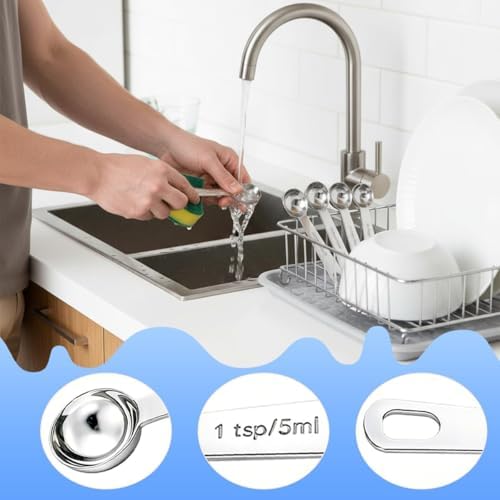 6PCS Teaspoon Measuring Spoons Set(1 Tsp, 5ml), Tablespoon Measuring