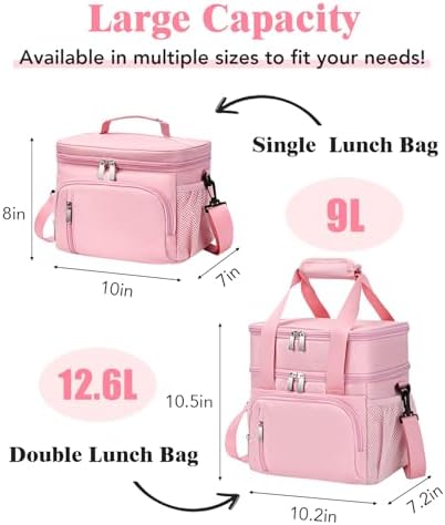 Lunch Bags for Men Women Insulated Lunch Box Leakproof Soft Cooler