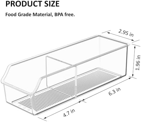 FUCDTEFC Tea Bag Organizer, Tea Bag Holder Box Storage Bin, Clear Tea