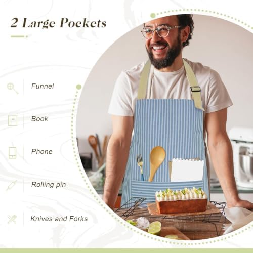 ATROPOS 2 Pack Aprons for Women with Pockets,Waterproof Cooking Aprons