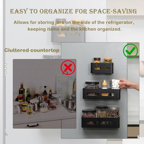 Magnetic Spice Storage Refrigerator Rack Seasoning Organizer