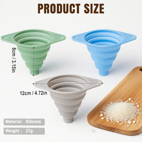 Kitchen Funnel Set, 2025 New Food Grade Silicone Collapsible Small
